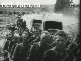 Киножурнал Дойче Вохеншау №569-2 Рабочий материал. (1941)